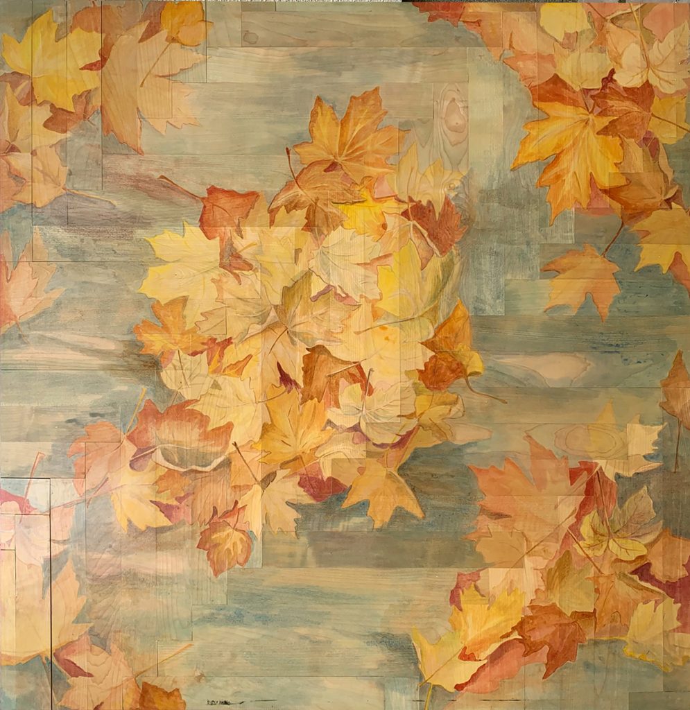 "Memory of the wood" - Painting on the floor. 